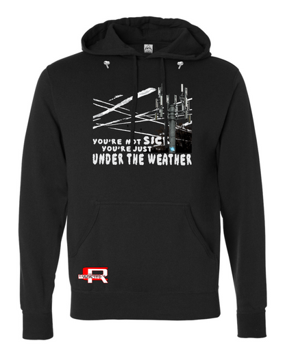 'Under The Weather' Black Hoodie