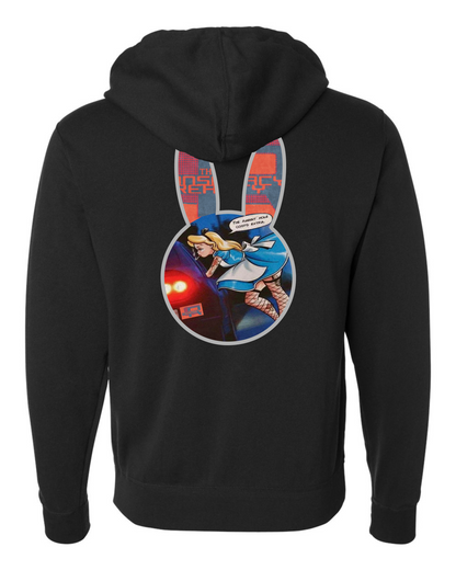 'Rabbit Hole' Black Hoodie