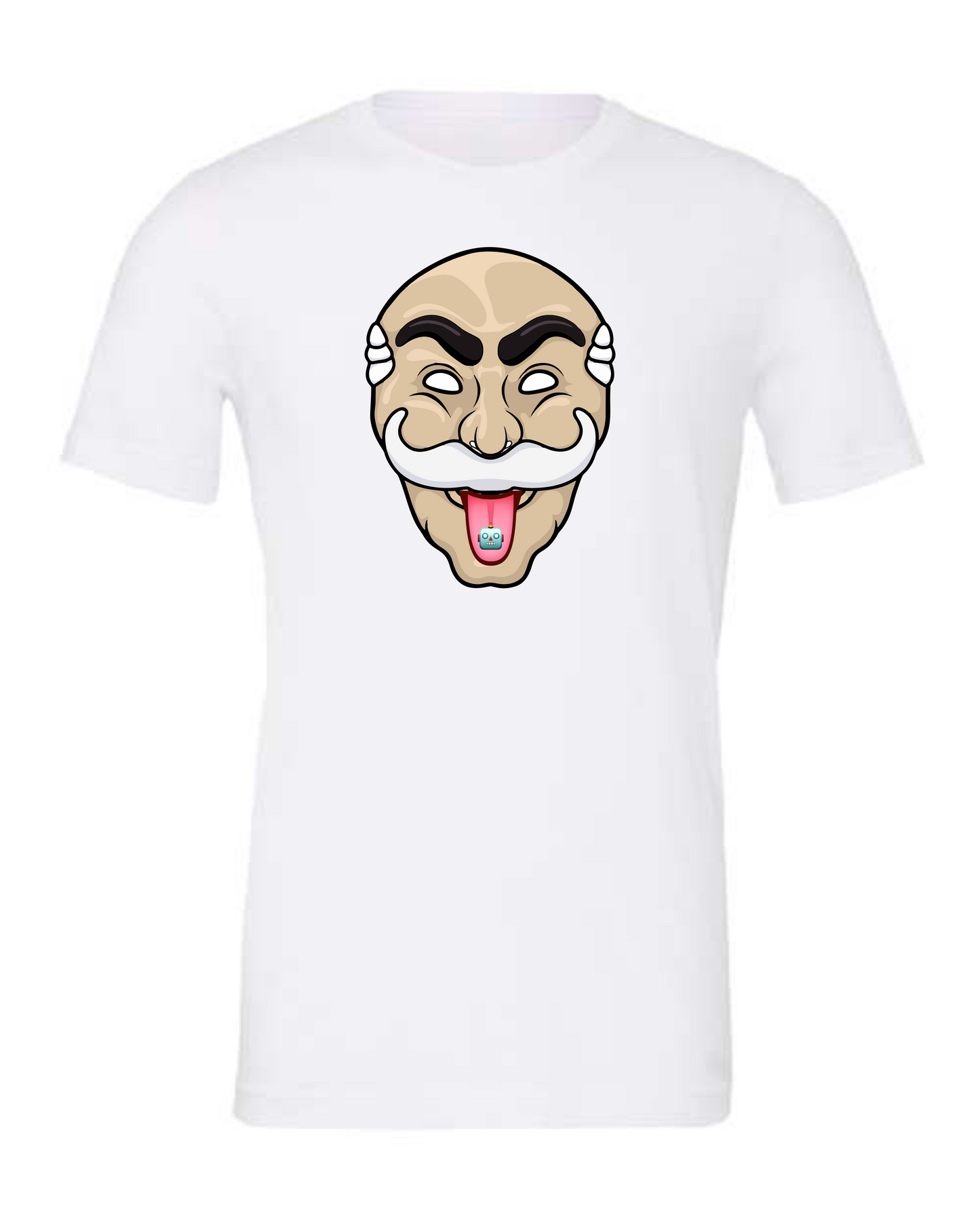 'Mr. Robot Mask Trippy' White T-Shirt