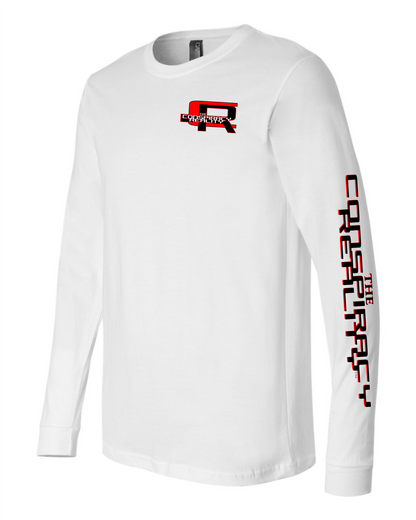 'The Jerrad' TCR Logos White Long Sleeve Shirt